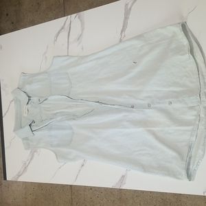 A Wax Jeans: button up dress Size Meduim in Womans color light denim blue.